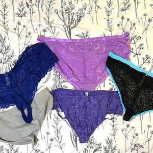 Various Panty Set - Purple, Blue, Black, Gray Sizes 3-4x